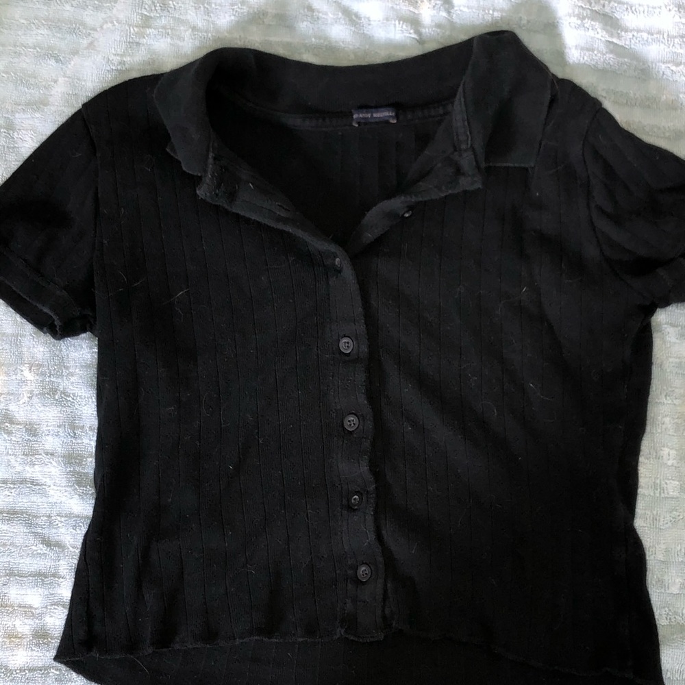 BLACK BRANDY POLO BUTTON UP